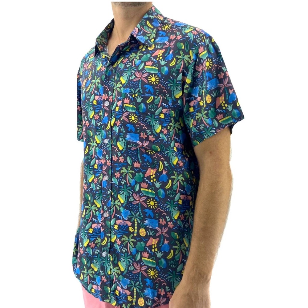 Men’s Casual Fun Button Down Shirt - Picture 4 of 5